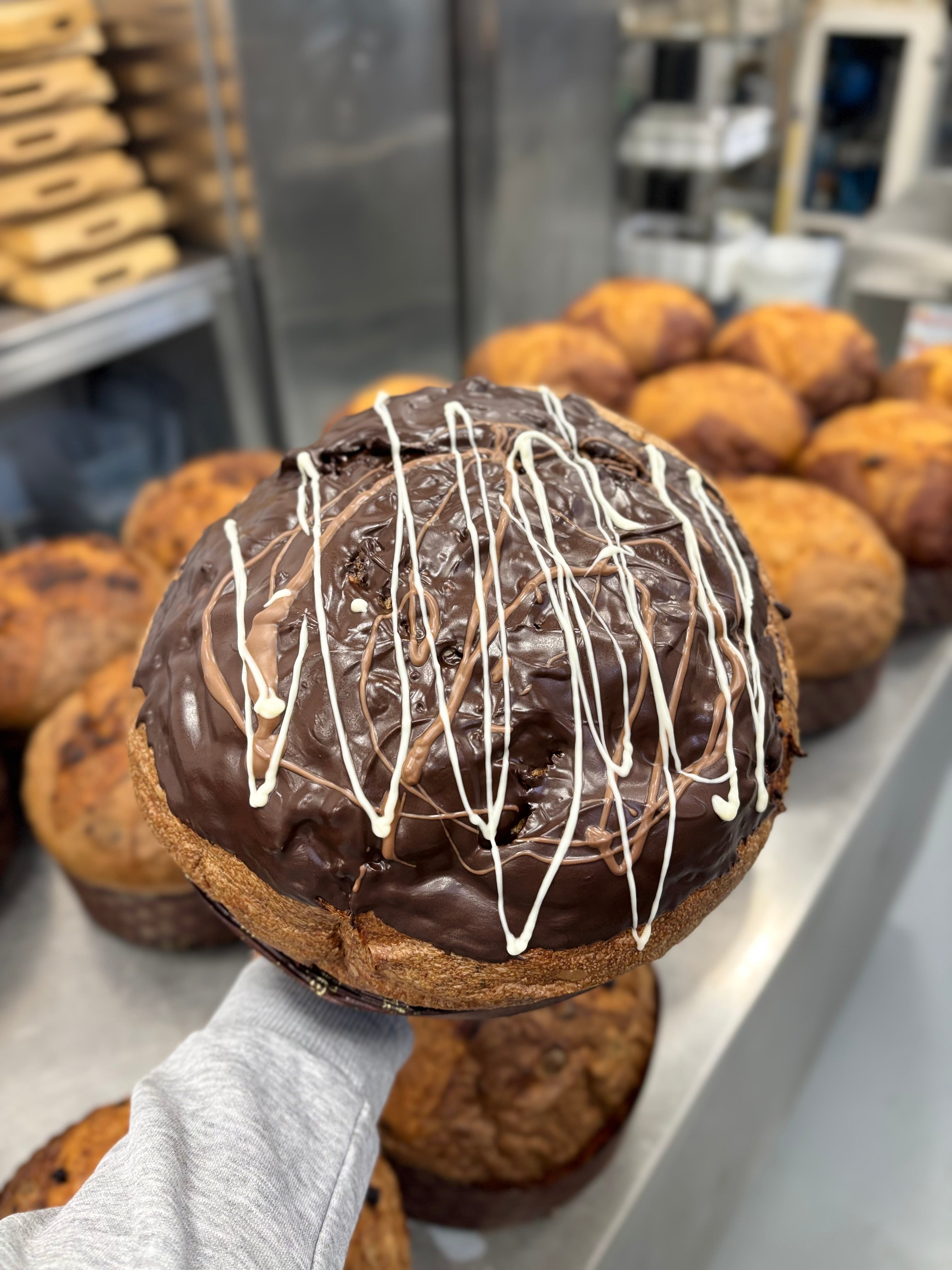 Panettone ai tre cioccolati