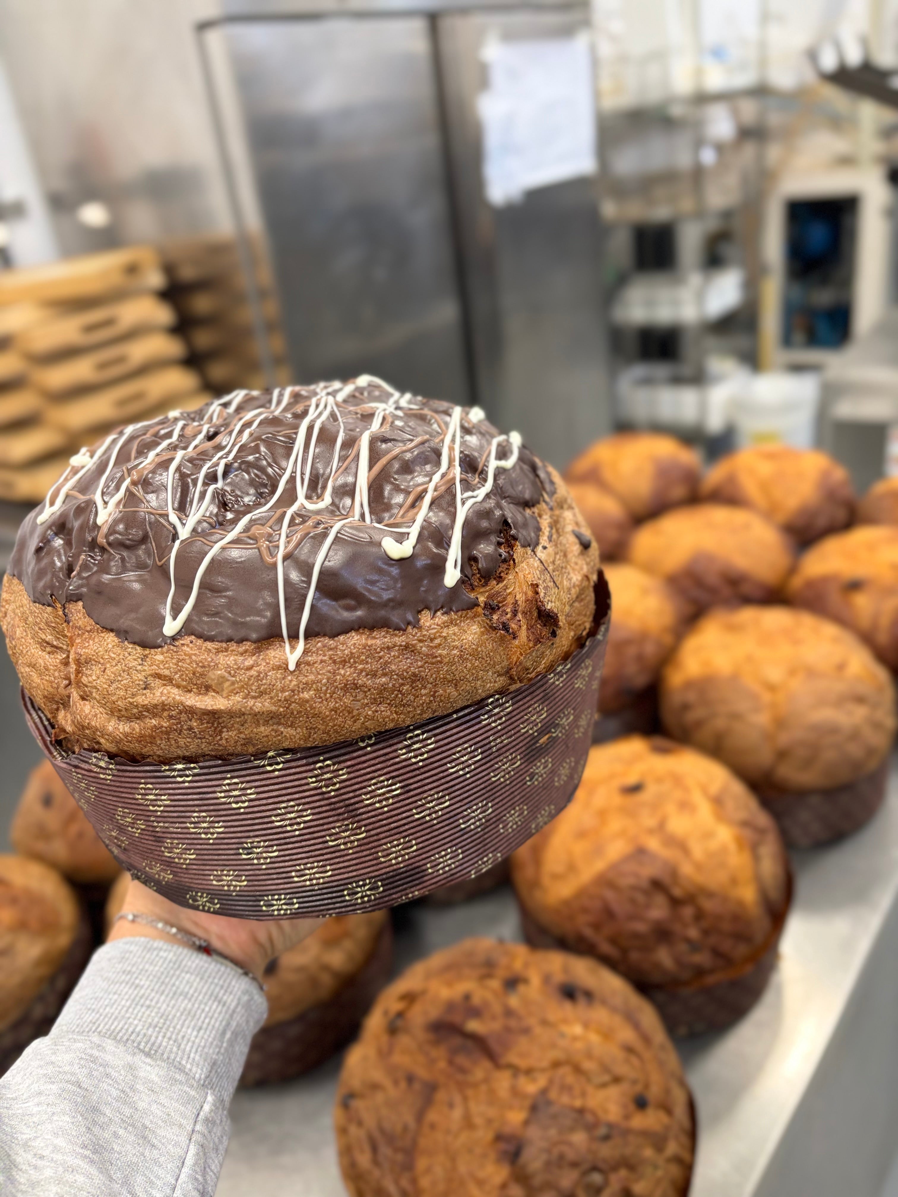 Panettone ai tre cioccolati